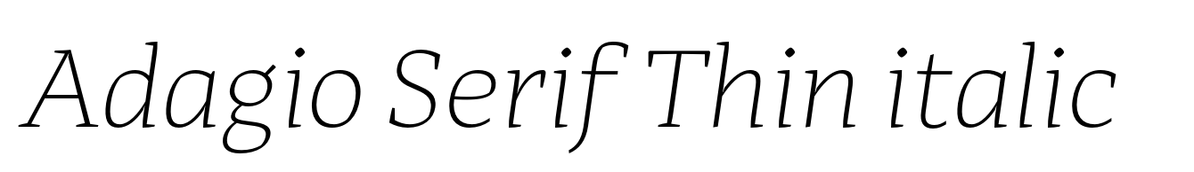 Adagio Serif Thin italic